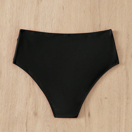 Damen Hohe Taille Bikinihose mit Rüschendesign R&B
