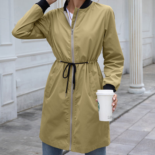 Damen funktionale Übergangsjacke mit Taillenzug und praktischen Taschen R&B