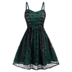 Damen Skaterkleid mit Spitzenoberteil und Schnürdetails R&B