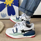 Damen Sneakers mit innovativem Klettverschluss und stilvollem Sternen-Design R&B