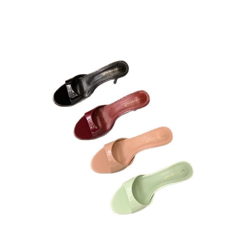 Damen elegante mules mit hohen Absätzen R&B