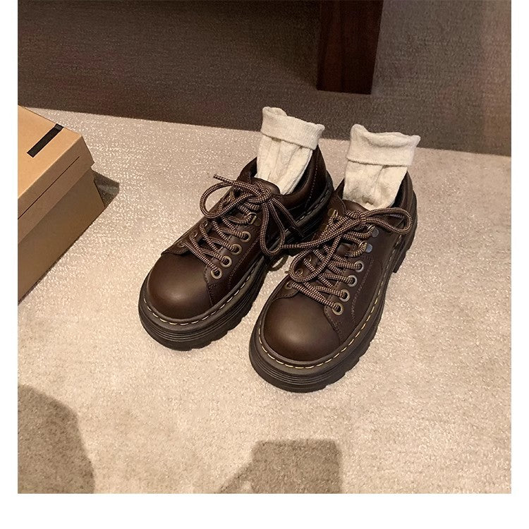 Damen Chunky Schnürschuhe mit rutschfester Profilsohle und stilvollem Design R&B