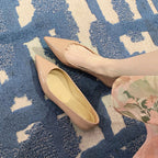 Damen elegante spitze Pumps mit hochglänzender Lack-Oberfläche