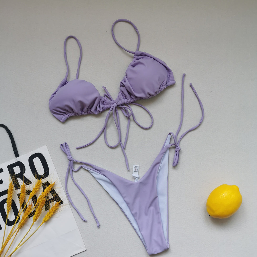 Damen Triangel-Bikini mit regulierbaren Bindebändern R&B