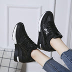 Damen Sneaker mit Leopard-Print und atmungsaktiver Mesh-Oberfläche R&B