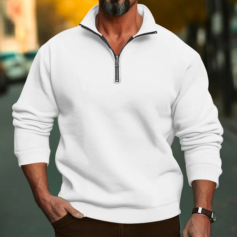 Herren Freizeit-Hoodie mit Reißverschluss und elastischen Bündchen R&B
