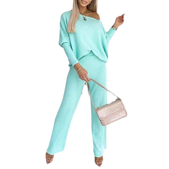 Damen lässiges Set aus Pullover und Hose mit weitem Schnitt R&B