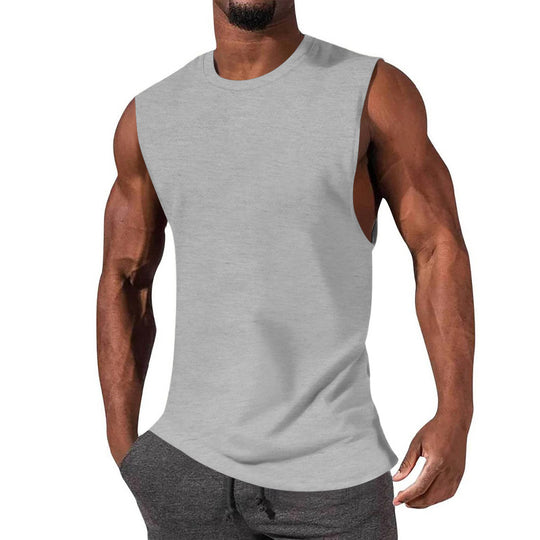 Herren nan athletisches Tanktop mit extra tiefem Armanschnitt und elastischem Baumwollmix R&B