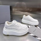 Damen Chunky Sneaker mit hoher Plattform und atmungsaktiver Obermaterialstruktur