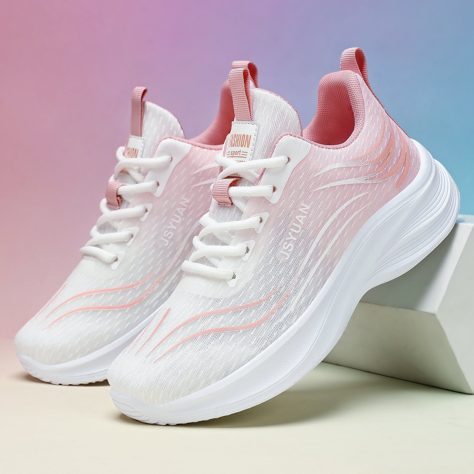 Damen Sportliche Leichtgewicht Sneakers mit atmungsaktiver Struktur und optimierter Dämpfung R&B