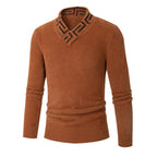 Herren modischer Pullover mit schickem Stehkragen und strukturiertem Design R&B