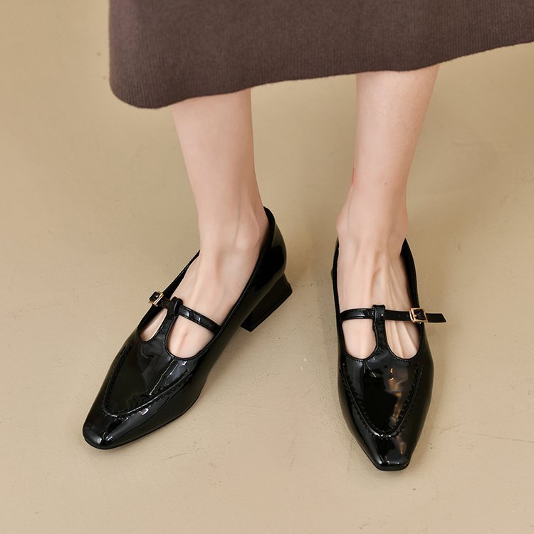 Damen elegante Mary Jane Pumps mit modischem Blockabsatz R&B