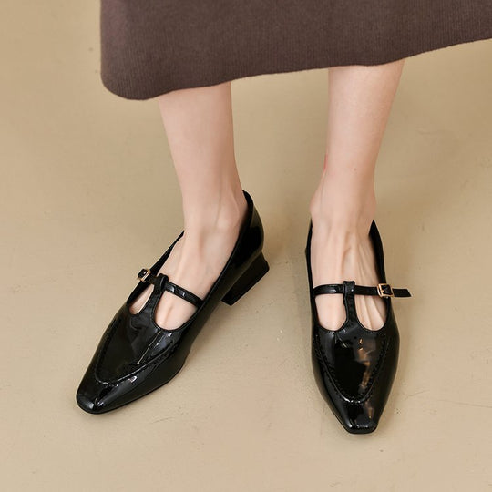 Damen elegante Mary Jane Pumps mit modischem Blockabsatz R&B