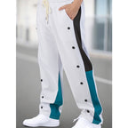 Herren Sportliche Trainingshose mit Druckknopfverschluss und atmungsaktiver Struktur R&B