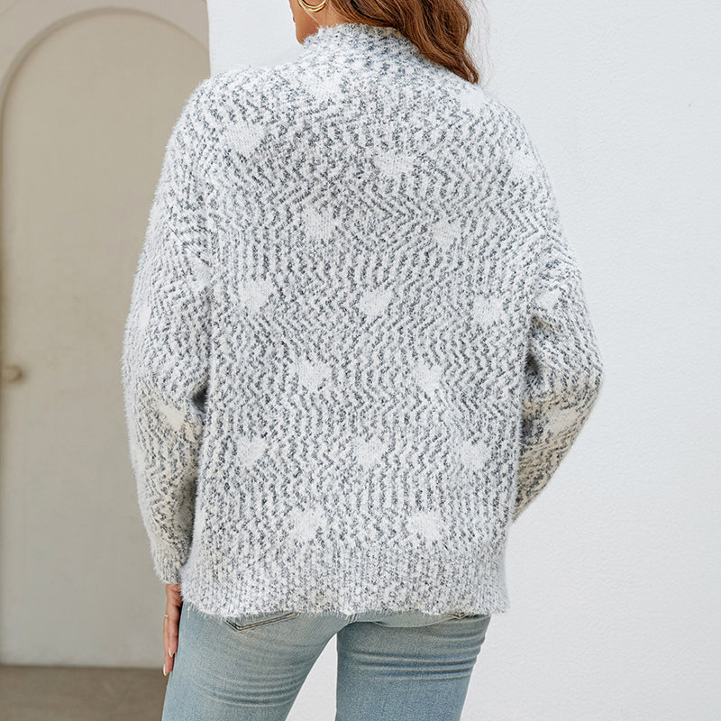 R&B | Strickbluse mit Muster Wolle Warm und Modern