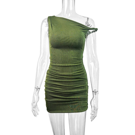 Damen Glamouröses Wickelminikleid mit asymmetrischem Ausschnitt und raffinierten Rüschendetails R&B