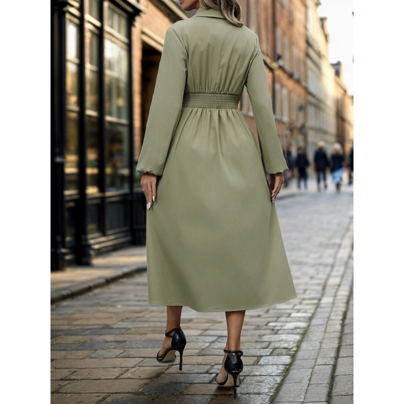 Damen Hemdkleid im eleganten A-Linien Schnitt mit Knopfdetails R&B