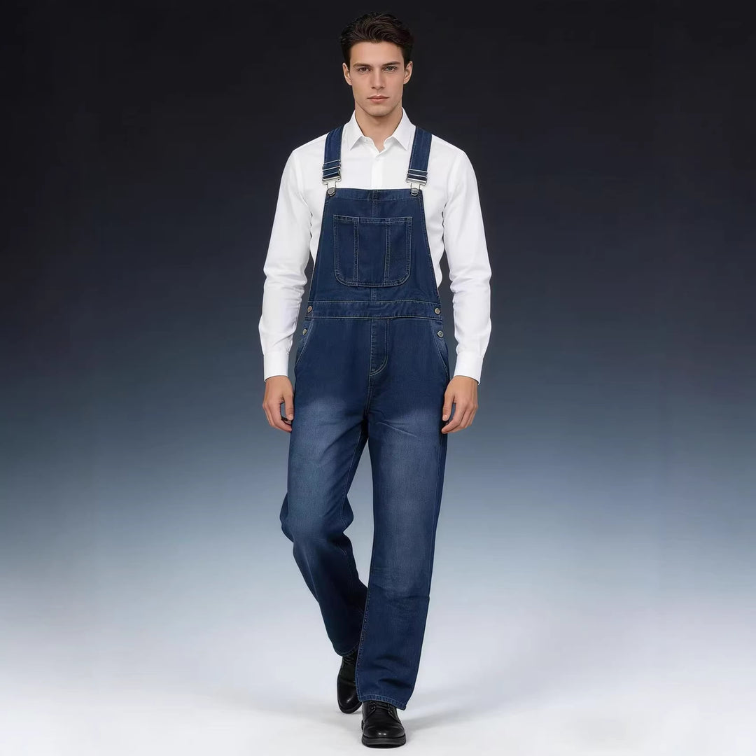 Herren Lässige Baumwoll-Latzhose R&B