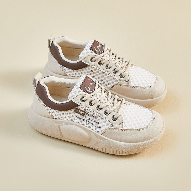 Damen Atmungsaktive Sneakers mit elastischer Schnürung und stabiler Sohle R&B