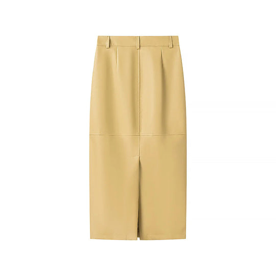 Damen elegante Kunstledermantel R&B