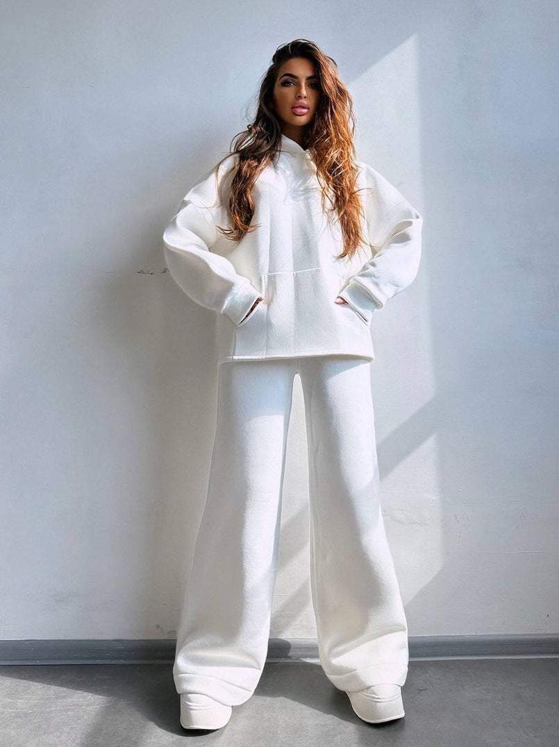 Damen Oversized Hoodie und weit geschnittene Jogginghose Set R&B