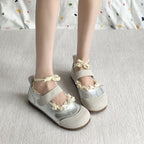 Damen elegante und komfortable Ballerinas mit verstellbarem Riemen R&B
