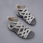 Damen Komfortable Riemensandalen mit geflochtenem Riemendesign R&B