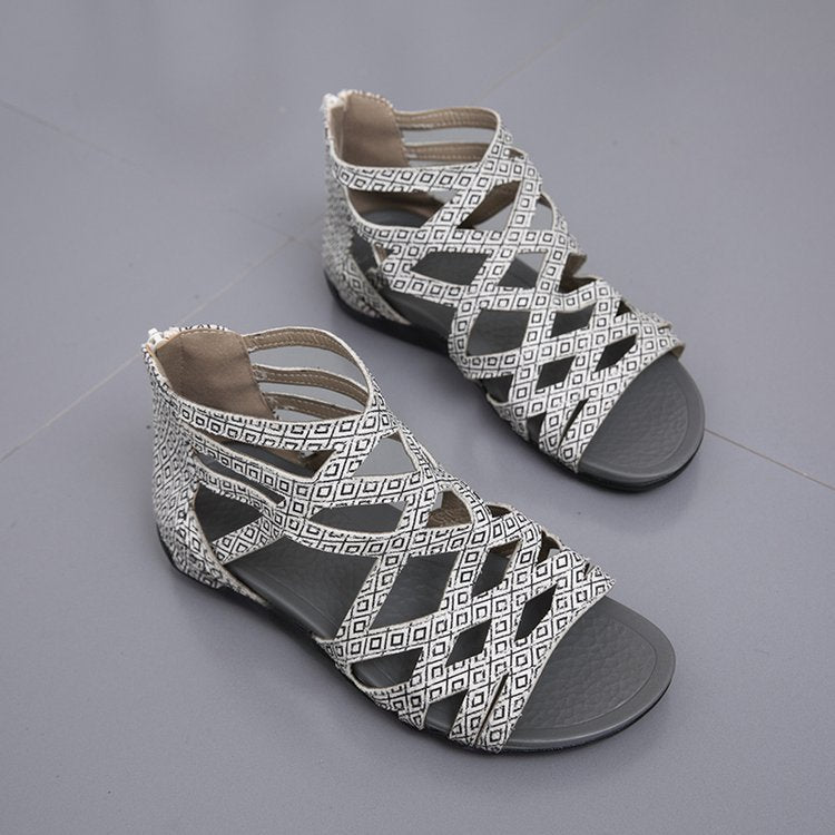 Damen Komfortable Riemensandalen mit geflochtenem Riemendesign R&B