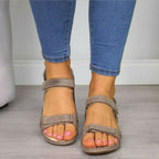 Damen Bequeme Badesandalen mit verstellbaren Riemen R&B