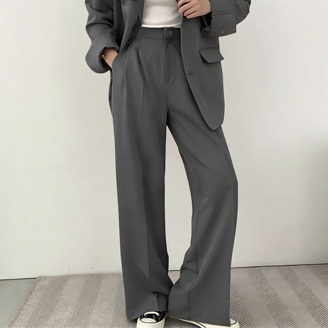 Damen elegantes Blazer-Set mit weitem Schnitt R&B