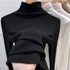 Damen Langarm Rollkragenpullover aus hochwertigem Strickstoff