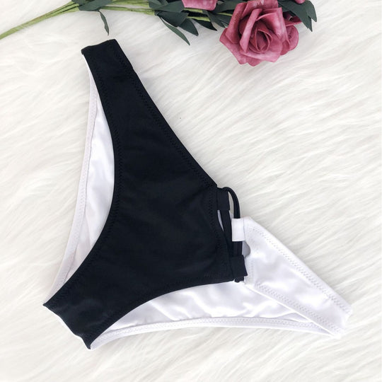Damen Hochmodernes Bikini-Set mit asymmetrischem Schnitt und Schnürdetails R&B