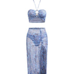 Damen Strandoutfit mit Paisley-Muster R&B