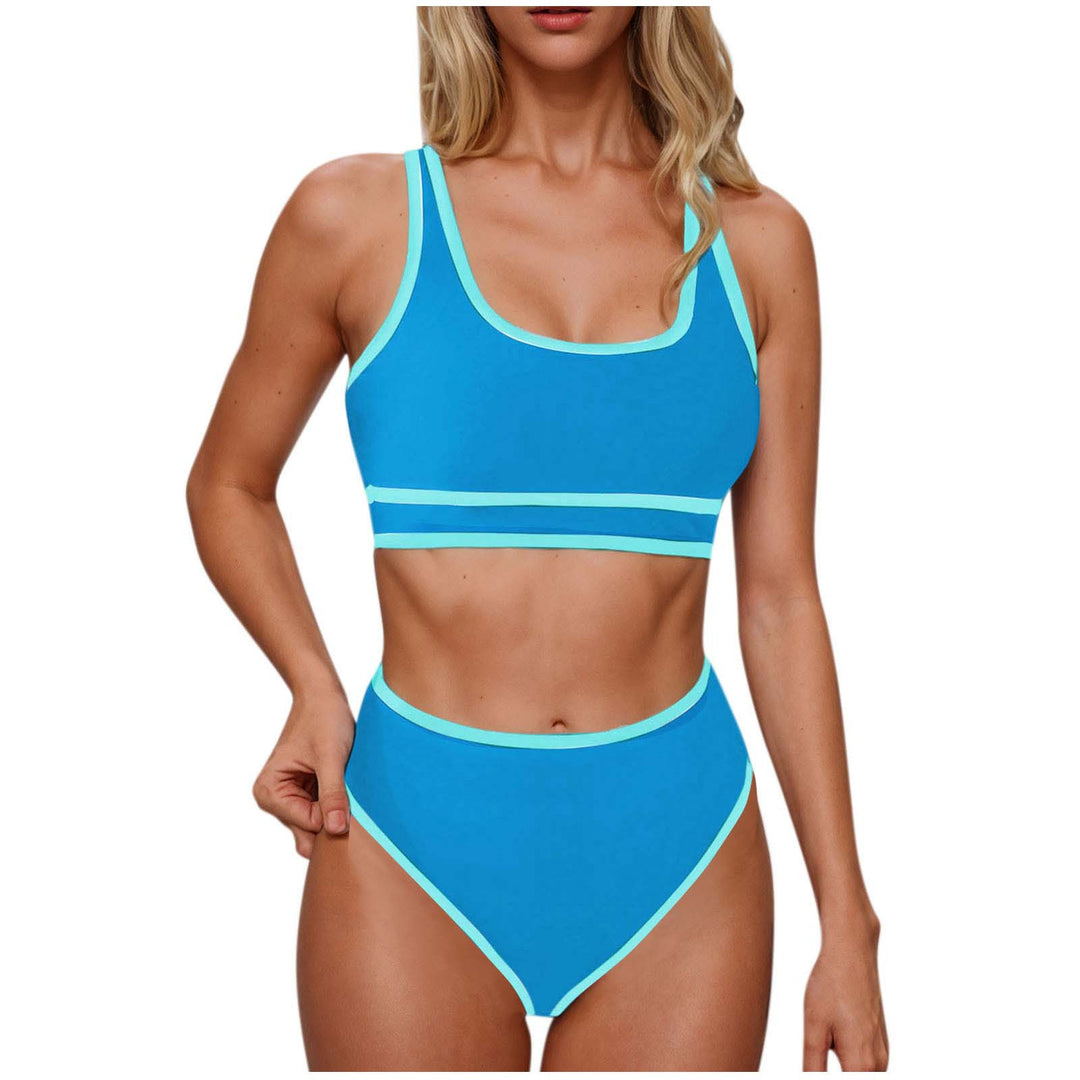 Damen Sportliches Hochtailliertes Bikini-Set R&B