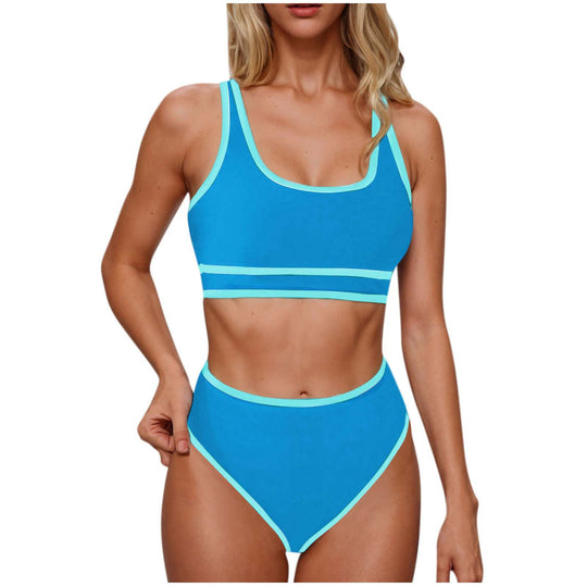 Damen Sportliches Hochtailliertes Bikini-Set R&B