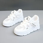 Damen Sportliche Plateau Sneakers mit atemberaubendem Design und verstellbarem Klettverschluss R&B