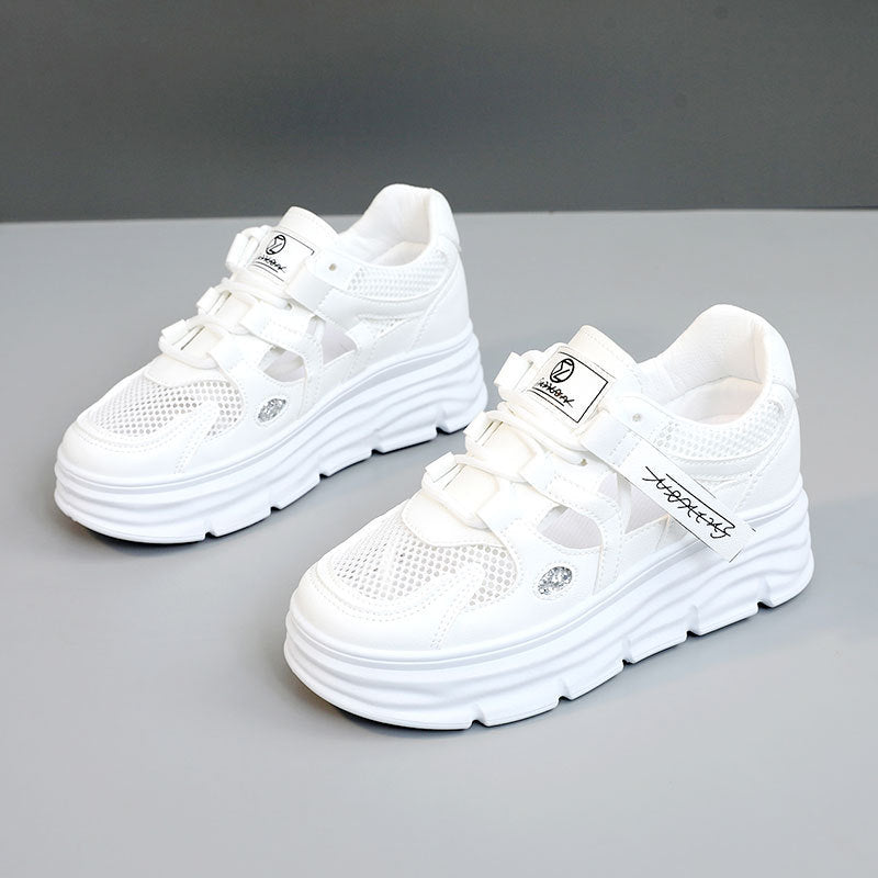 Damen Sportliche Plateau Sneakers mit atemberaubendem Design und verstellbarem Klettverschluss R&B