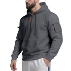 Herren Funktions-Hoodie mit halbem Reißverschluss und praktischen Taschen R&B