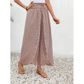 Damen weite Palazzo-Hose mit elastischem Bund und angesagtem Muster R&B