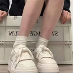 Damen Sneaker mit hochgezogener Plateausohle und atmungsaktiver Oberflächenstruktur R&B