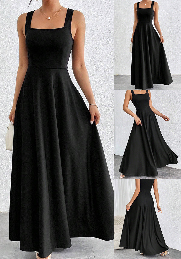 Elegantes Damen Maxikleid mit weichem Schnitt & quadratischem Ausschnitt | R&B