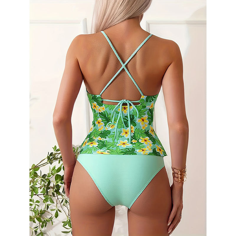 Damen Tankini mit floralem Design und modischem Schnitt R&B