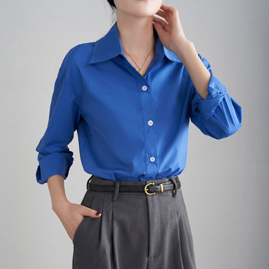 Hemdbluse Damen lässig mit modernem Kragen