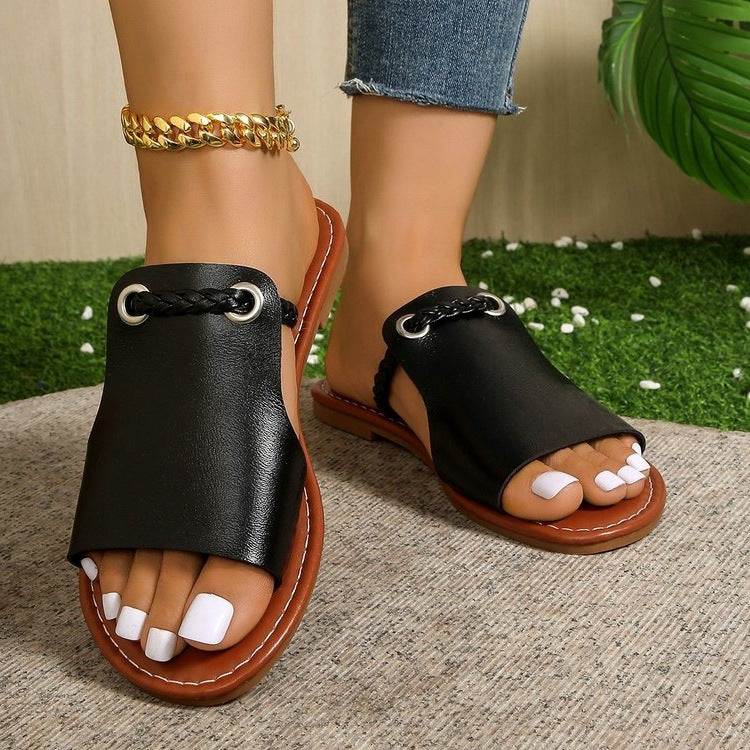 Damen Komfortable Riemensandalen mit modischem Flecht-Design R&B