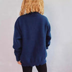 Damen weihnachtlicher Pullover mit festlichem Santa-Motiv und lockerer Passform R&B