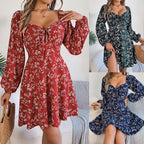 Damen Off-Shoulder Blumenkleid mit Rüschendetails R&B