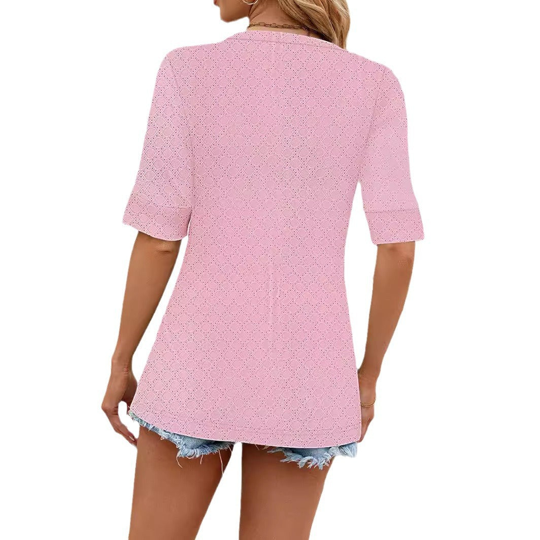 Damen Strickjacke mit lockerer Passform und strukturiertem Muster R&B