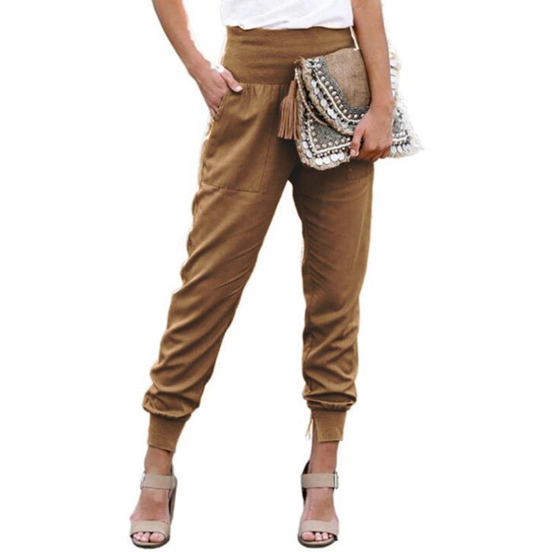 Damen Sportliche Freizeithose mit elastischem Bund und Taschen R&B