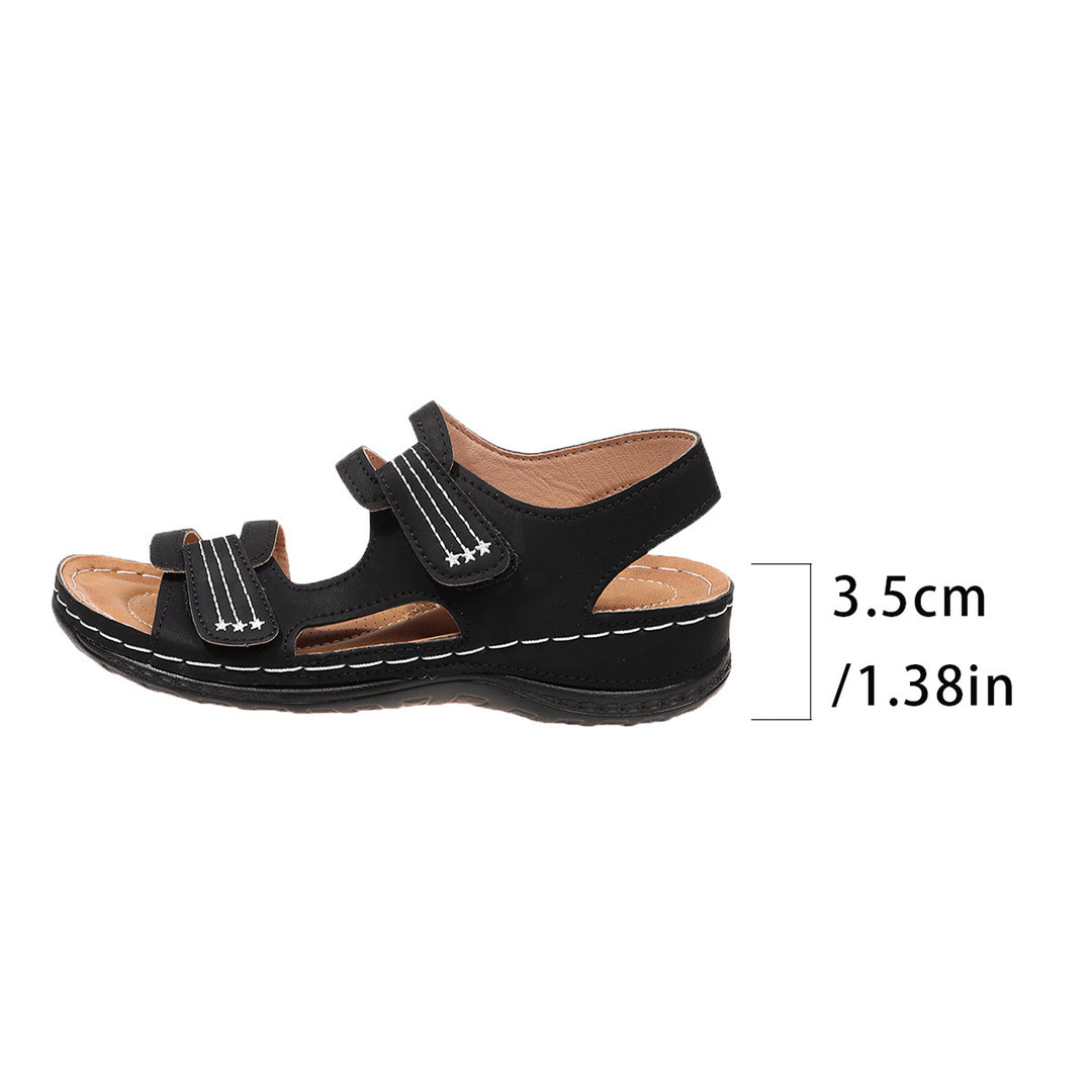 Damen Komfortable Klett-Sandalen mit anatomischer Fußbettgestaltung R&B