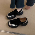 Damen modische Chunky Sneakers mit elastischem Obermaterial und markanter Sohle R&B